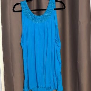 Blue dressy tank